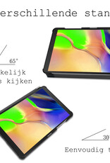 BASEY. Hoesje Geschikt voor Samsung Galaxy Tab A 8.0 (2019) Hoes Case Tablet Hoesje Tri-fold - Hoes Geschikt voor Samsung Tab A 8.0 (2019) Hoesje Hard Cover Bookcase Hoes - Donkerblauw