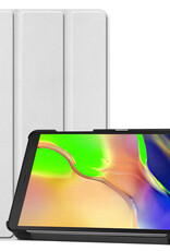 BASEY. Hoesje Geschikt voor Samsung Galaxy Tab A 8.0 (2019) Hoes Case Tablet Hoesje Tri-fold - Hoes Geschikt voor Samsung Tab A 8.0 (2019) Hoesje Hard Cover Bookcase Hoes - Wit