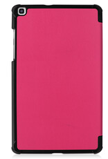 BASEY. Hoesje Geschikt voor Samsung Galaxy Tab A 8.0 (2019) Hoes Case Tablet Hoesje Tri-fold - Hoes Geschikt voor Samsung Tab A 8.0 (2019) Hoesje Hard Cover Bookcase Hoes - Donkerroze
