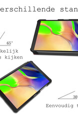 BASEY. Hoesje Geschikt voor Samsung Galaxy Tab A 8.0 (2019) Hoes Case Tablet Hoesje Tri-fold Met Screenprotector - Hoes Geschikt voor Samsung Tab A 8.0 (2019) Hoesje Hard Cover Bookcase Hoes - Donkerroze