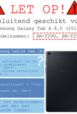 BASEY. Hoesje Geschikt voor Samsung Galaxy Tab A 8.0 (2019) Hoes Case Tablet Hoesje Tri-fold Met Screenprotector - Hoes Geschikt voor Samsung Tab A 8.0 (2019) Hoesje Hard Cover Bookcase Hoes - Grijs