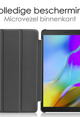 NoXx Samsung Galaxy Tab A 8.0 2019 Hoesje Met Screenprotector Book Case Cover Met Screen Protector - Donkerroze