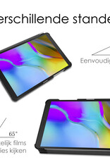 NoXx Hoesje Geschikt voor Samsung Galaxy Tab A 8.0 (2019) Hoesje Case Hard Cover Hoes Book Case Met Screenprotector - Zwart