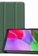 Nomfy Hoes Geschikt voor Samsung Galaxy Tab A 8.0 (2019) Hoes Tri-fold Tablet Hoesje Case Met Screenprotector - Hoesje Geschikt voor Samsung Tab A 8.0 (2019) Hoesje Hardcover Bookcase - Donkergroen