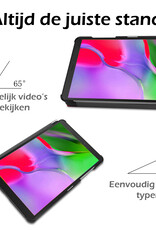 Nomfy Hoes Geschikt voor Samsung Galaxy Tab A 8.0 (2019) Hoes Tri-fold Tablet Hoesje Case Met Screenprotector - Hoesje Geschikt voor Samsung Tab A 8.0 (2019) Hoesje Hardcover Bookcase - Donkergroen
