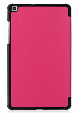 Nomfy Hoes Geschikt voor Samsung Galaxy Tab A 8.0 (2019) Hoes Tri-fold Tablet Hoesje Case Met Screenprotector - Hoesje Geschikt voor Samsung Tab A 8.0 (2019) Hoesje Hardcover Bookcase - Donkerroze
