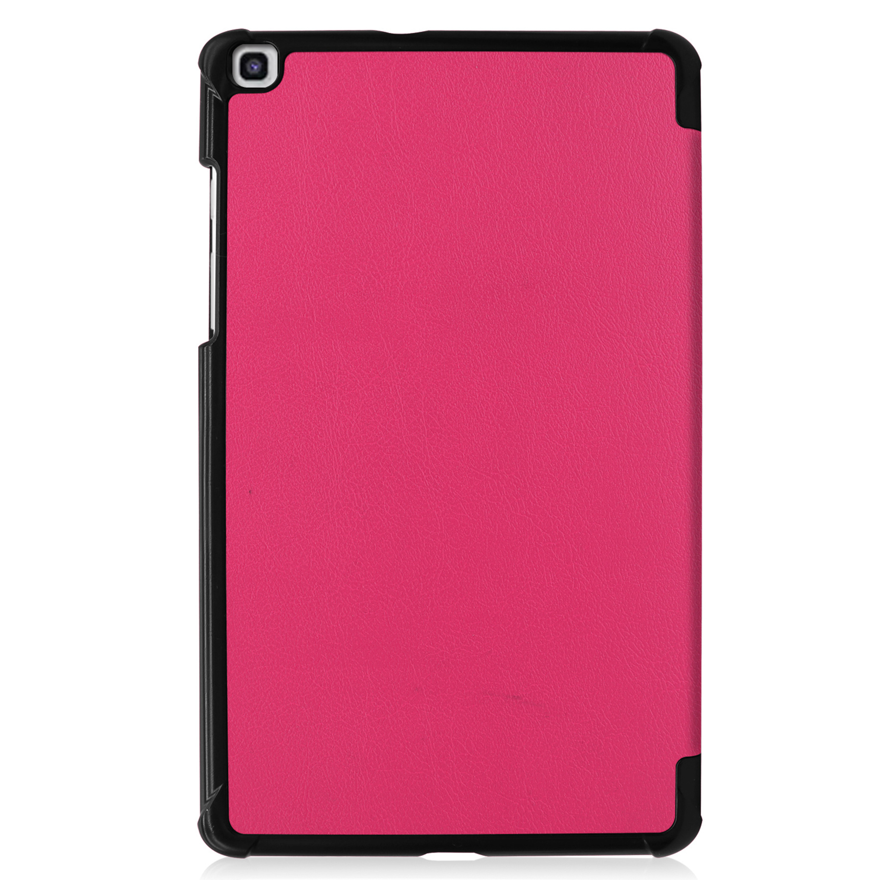 Nomfy Hoes Geschikt voor Samsung Galaxy Tab A 8.0 (2019) Hoes Tri-fold Tablet Hoesje Case Met Screenprotector - Hoesje Geschikt voor Samsung Tab A 8.0 (2019) Hoesje Hardcover Bookcase - Donkerroze