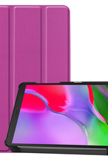 Nomfy Samsung Galaxy Tab A 8.0 (2019) Hoes Book Case Cover Met Screenprotector - Samsung Galaxy Tab A 8.0 (2019) Book Case Met Beschermglas - Paars