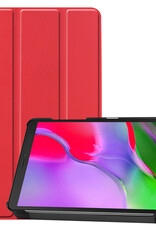 Nomfy Samsung Galaxy Tab A 8.0 (2019) Hoes Book Case Cover Met Screenprotector - Samsung Galaxy Tab A 8.0 (2019) Book Case Met Beschermglas - Rood