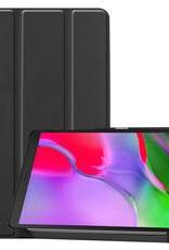 Nomfy Hoes Geschikt voor Samsung Galaxy Tab A 8.0 (2019) Hoes Tri-fold Tablet Hoesje Case Met Screenprotector - Hoesje Geschikt voor Samsung Tab A 8.0 (2019) Hoesje Hardcover Bookcase - Zwart