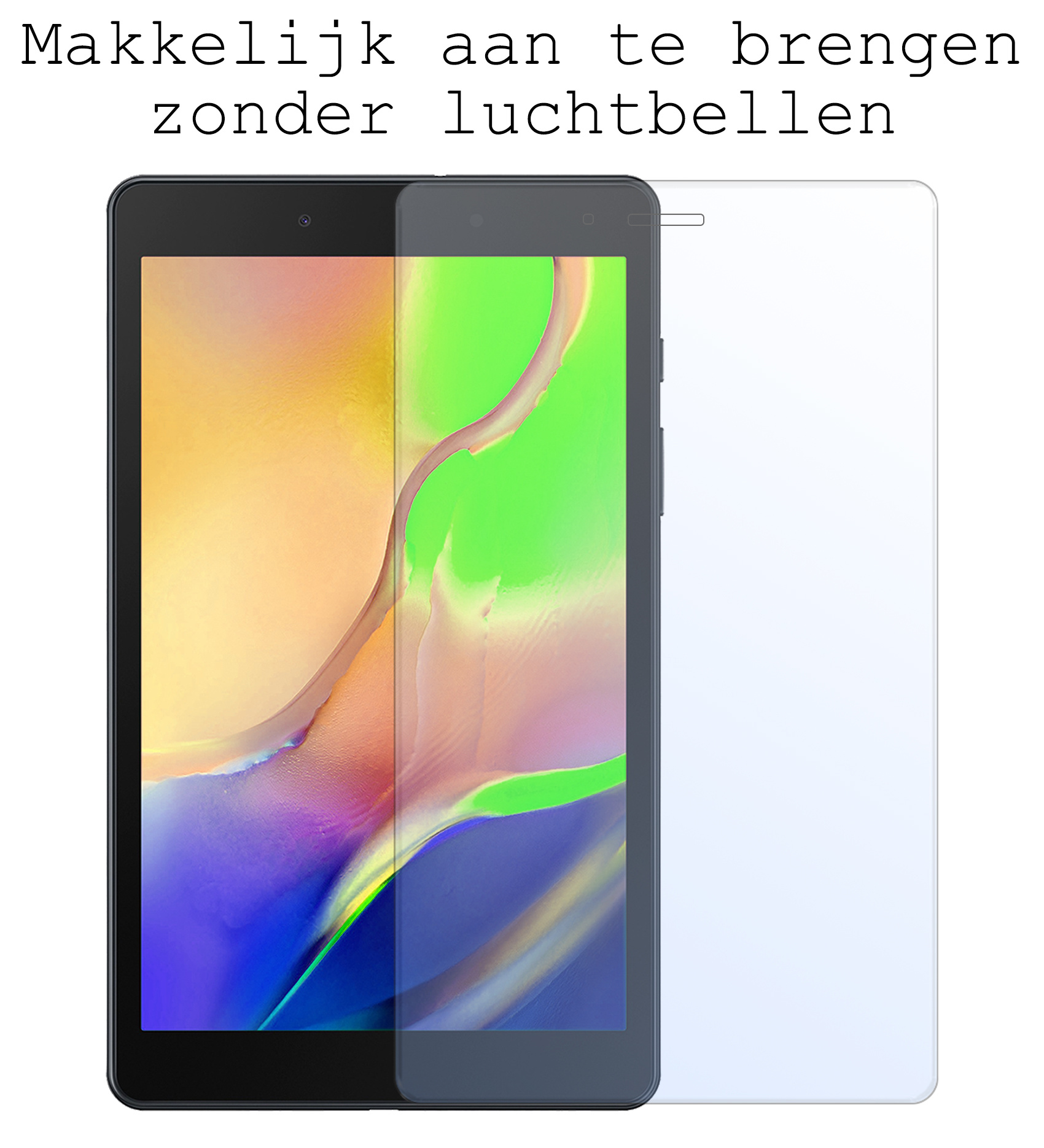 BASEY. Hoesje Geschikt voor Samsung Galaxy Tab A 8.0 (2019) Hoes Case Tablet Hoesje Tri-fold Met Screenprotector - Hoes Geschikt voor Samsung Tab A 8.0 (2019) Hoesje Hard Cover Bookcase Hoes - Donkergroen