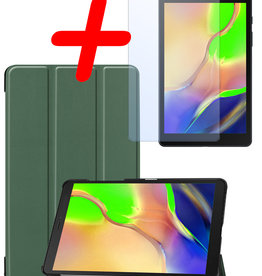 BASEY. BASEY. Samsung Galaxy Tab A 8.0 2019 Hoes Met Screenprotector - Donker Groen