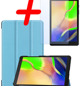 BASEY. BASEY. Samsung Galaxy Tab A 8.0 2019 Hoes Met Screenprotector - Lichtblauw