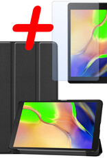 BASEY. Hoesje Geschikt voor Samsung Galaxy Tab A 8.0 (2019) Hoes Case Tablet Hoesje Tri-fold Met Screenprotector - Hoes Geschikt voor Samsung Tab A 8.0 (2019) Hoesje Hard Cover Bookcase Hoes - Zwart