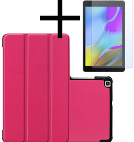 NoXx NoXx Samsung Galaxy Tab A 8.0 2019 Hoes Met Screenprotector - Donker Roze
