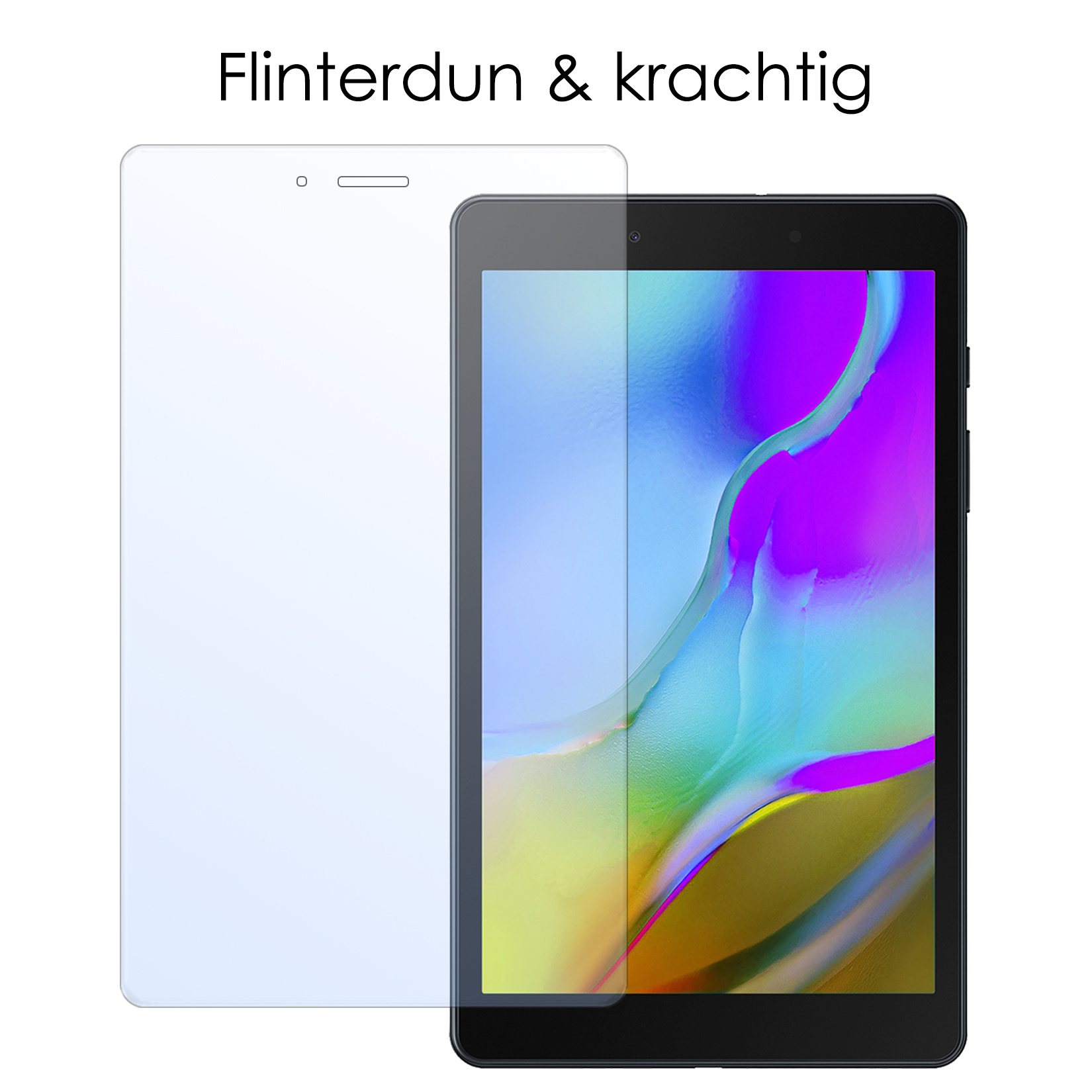 NoXx Hoesje Geschikt voor Samsung Galaxy Tab A 8.0 (2019) Hoesje Case Hard Cover Hoes Book Case Met Screenprotector - Donkerroze