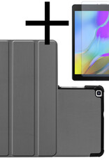 NoXx Hoesje Geschikt voor Samsung Galaxy Tab A 8.0 (2019) Hoesje Case Hard Cover Hoes Book Case Met Screenprotector - Grijs