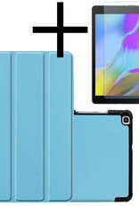 NoXx Hoesje Geschikt voor Samsung Galaxy Tab A 8.0 (2019) Hoesje Case Hard Cover Hoes Book Case Met Screenprotector - Lichtblauw