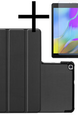 NoXx Hoesje Geschikt voor Samsung Galaxy Tab A 8.0 (2019) Hoesje Case Hard Cover Hoes Book Case Met Screenprotector - Zwart