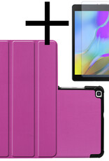 NoXx Hoesje Geschikt voor Samsung Galaxy Tab A 8.0 (2019) Hoesje Case Hard Cover Hoes Book Case Met Screenprotector - Paars