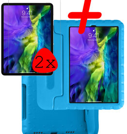 BASEY. BASEY. iPad Pro 11 inch (2020) Kinderhoes Met 2x Screenprotector - Lichtblauw