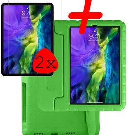 BASEY. BASEY. iPad Pro 11 inch (2020) Kinderhoes Met 2x Screenprotector - Groen