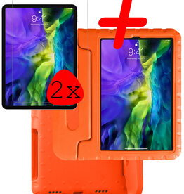 BASEY. BASEY. iPad Pro 11 inch (2020) Kinderhoes Met 2x Screenprotector - Oranje