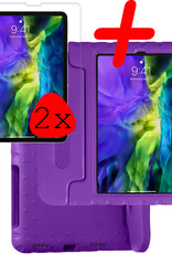 BASEY. BASEY. iPad Pro 11 inch (2020) Kinderhoes Met 2x Screenprotector - Paars