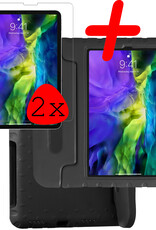 BASEY. BASEY. iPad Pro 11 inch (2020) Kinderhoes Met 2x Screenprotector - Zwart