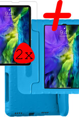 BASEY. BASEY. iPad Pro 11 inch (2021) Kinderhoes Met 2x Screenprotector - Lichtblauw