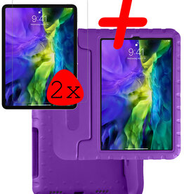 BASEY. BASEY. iPad Pro 11 inch (2021) Kinderhoes Met 2x Screenprotector - Paars