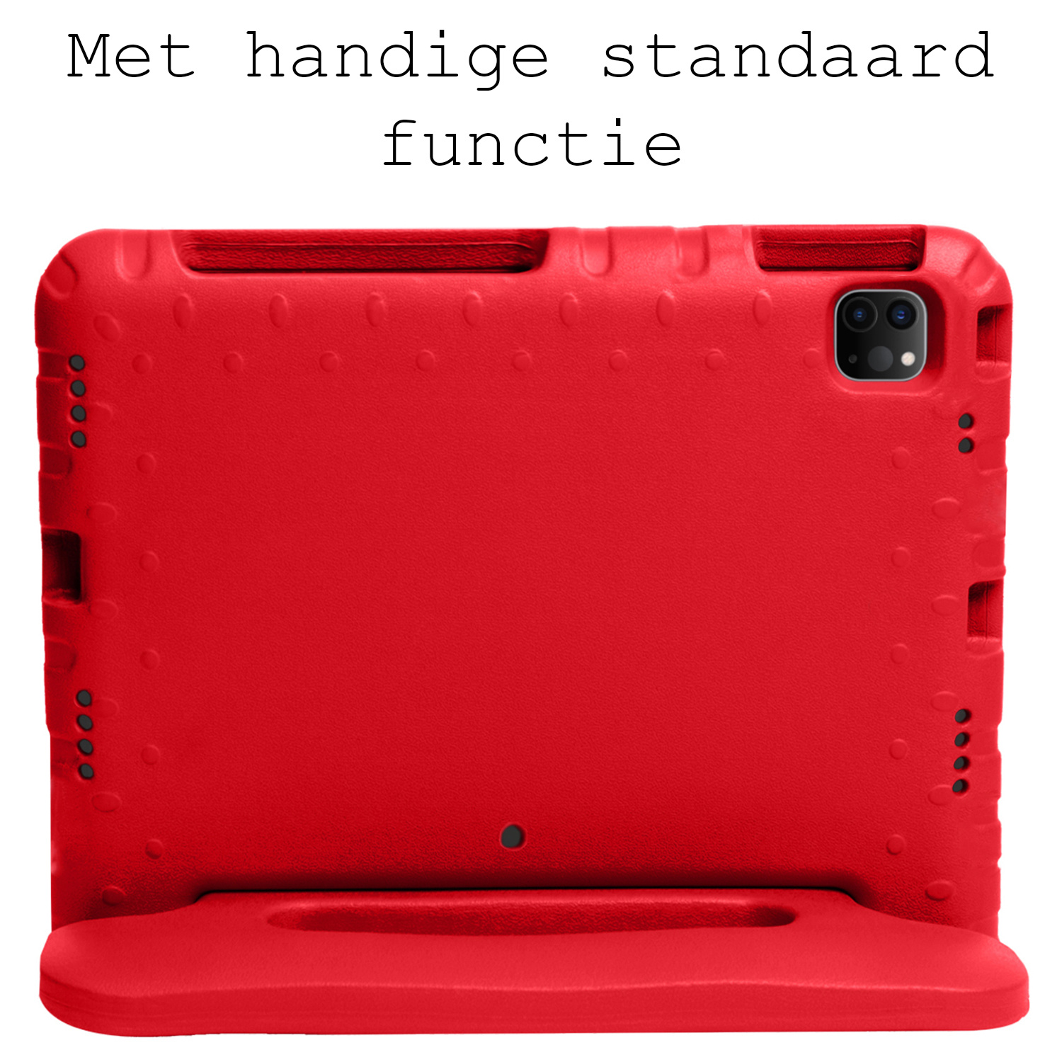 BASEY. BASEY. iPad Pro 11 inch (2021) Kinderhoes Met 2x Screenprotector - Rood