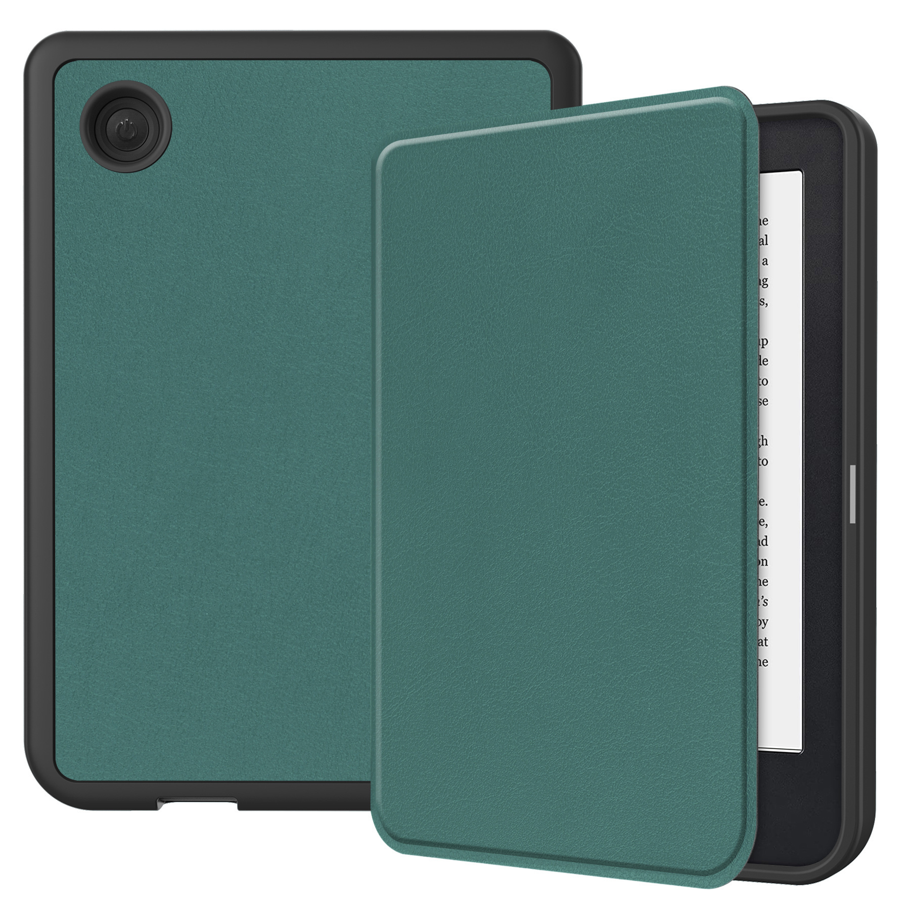 Kobo Clara 2E Hoes Bescherm Hoesje Case Luxe Sleep Cover - Donker Groen