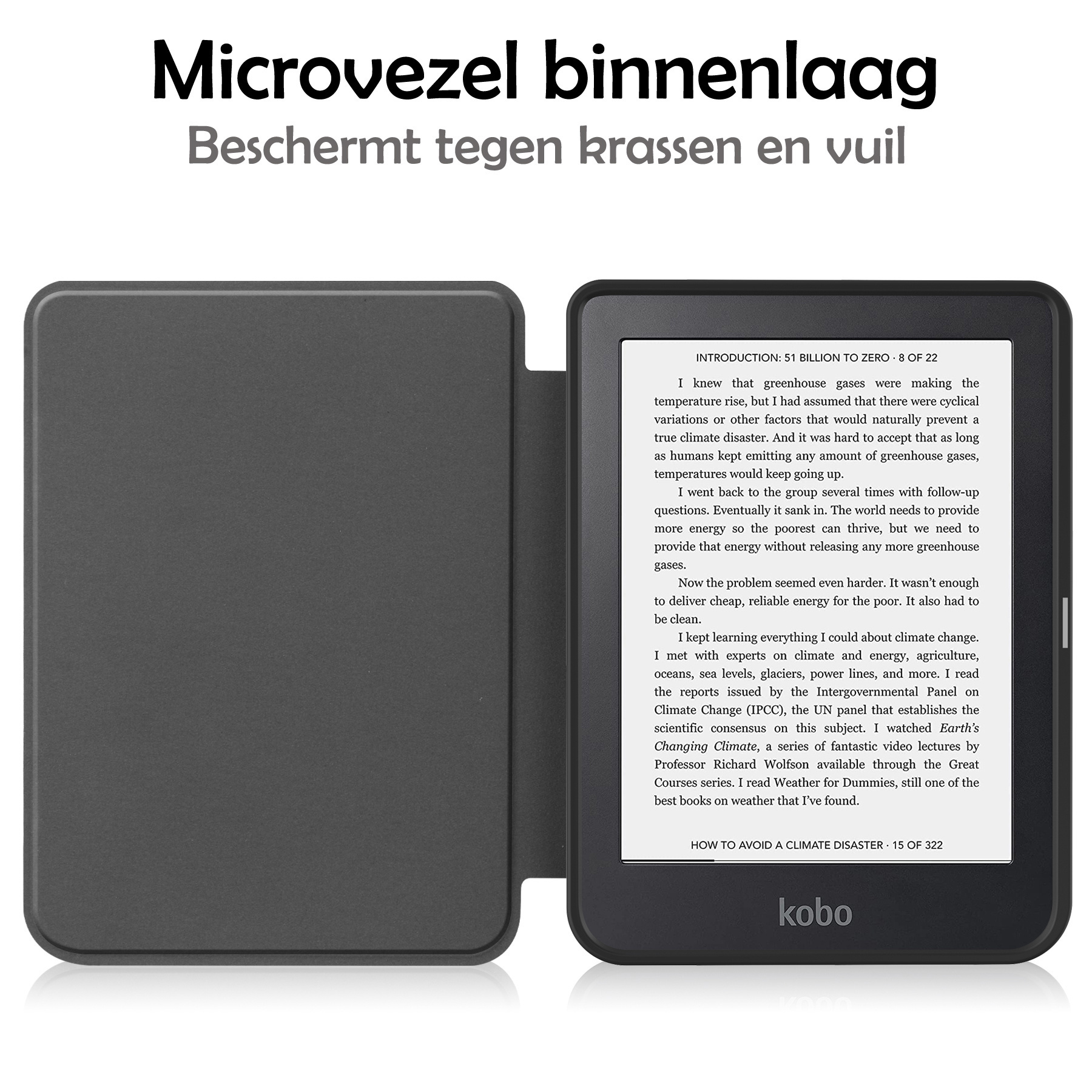 Kobo Clara 2E Hoes Bescherm Hoesje Case Luxe Sleep Cover - Donker Groen