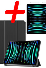 BASEY. BASEY. iPad Pro 12.9 inch (2022) Hoesje Met Screenprotector - Zwart