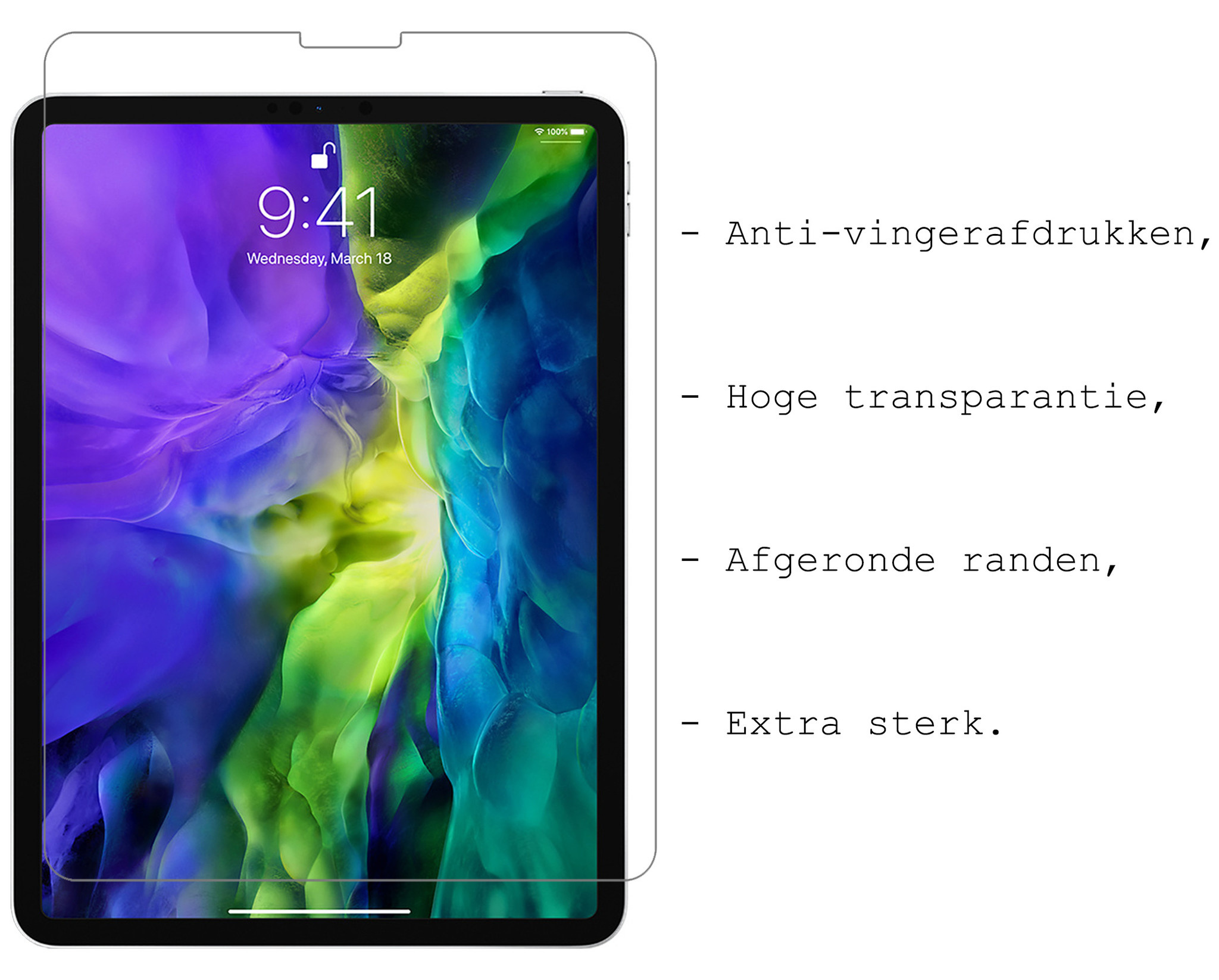 BASEY. BASEY. iPad Pro 11 inch (2022) Kinderhoes Met Screenprotector - Zwart