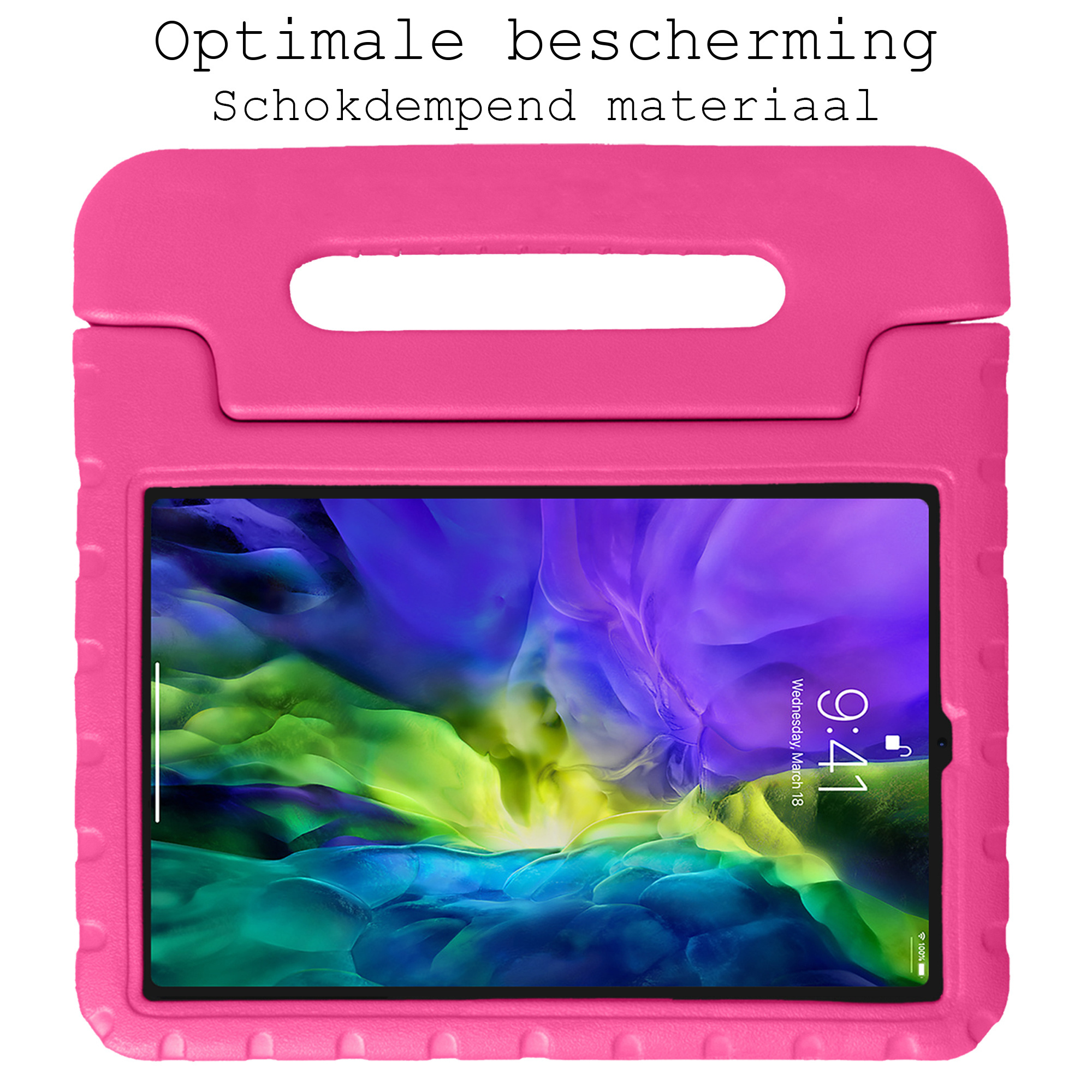 BASEY. BASEY. iPad Pro 11 inch (2022) Kinderhoes Met 2x Screenprotector - Roze