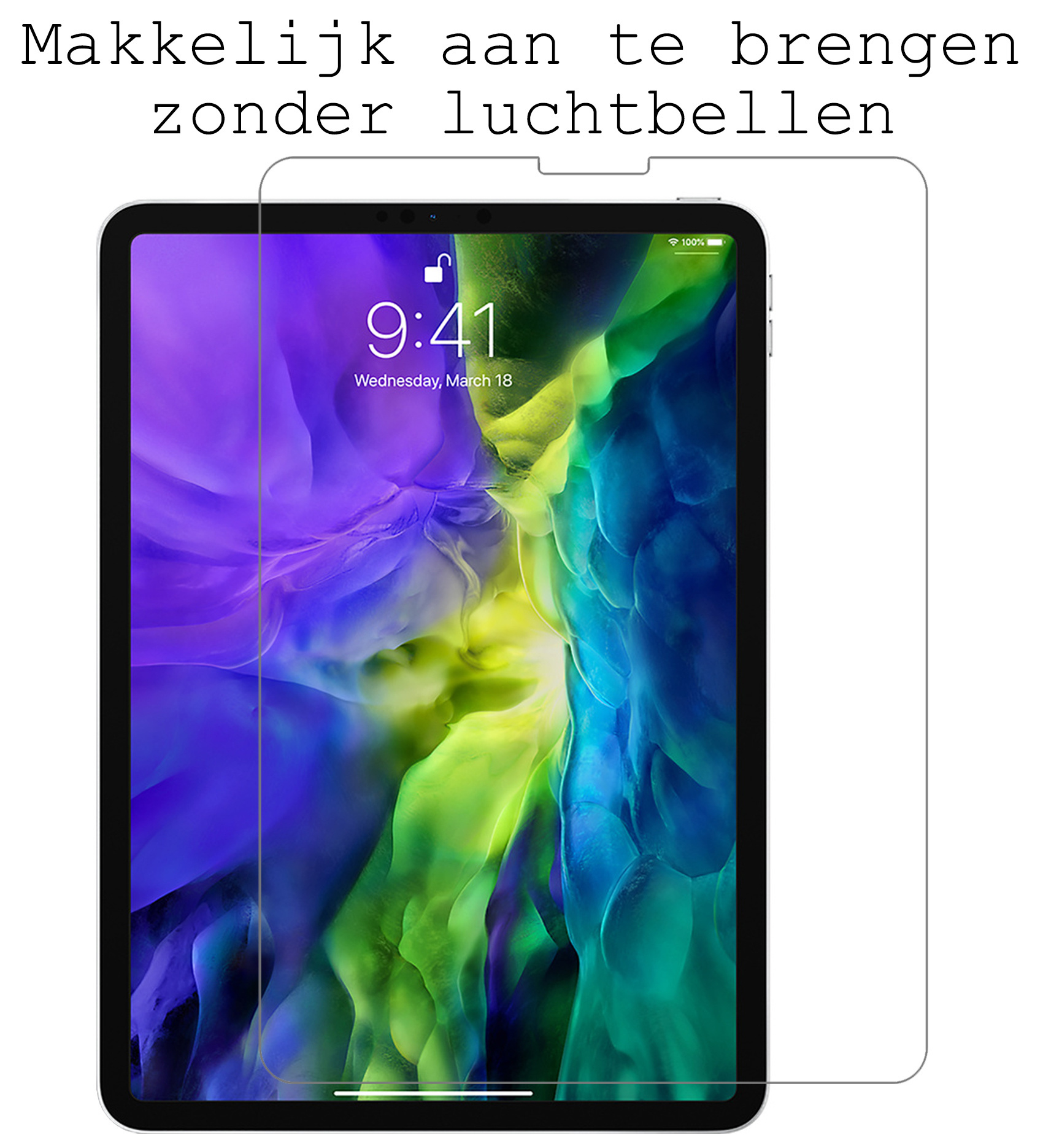 BASEY. BASEY. iPad Pro 11 inch (2022) Kinderhoes Met 2x Screenprotector - Zwart