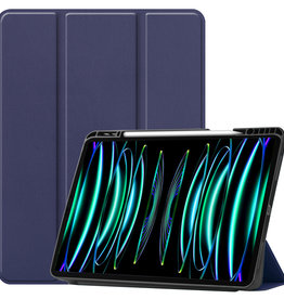 BASEY. BASEY. iPad Pro 11 inch (2022) Hoesje Met Apple Pencilhouder - Donkerblauw