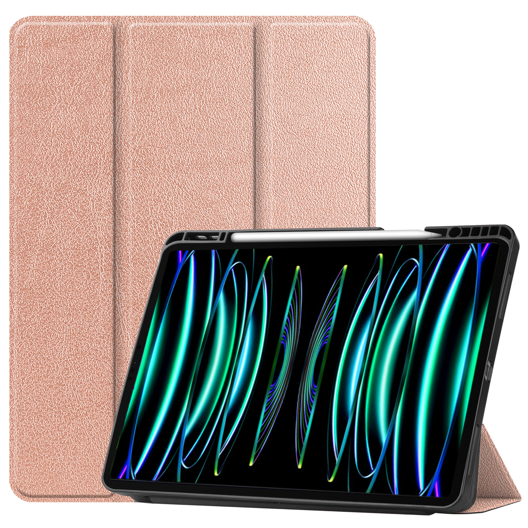 BASEY. BASEY. iPad Pro 11 inch (2022) Hoesje Met Apple Pencilhouder - Rose Goud