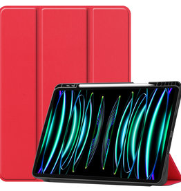 BASEY. BASEY. iPad Pro 11 inch (2022) Hoesje Met Apple Pencilhouder - Rood