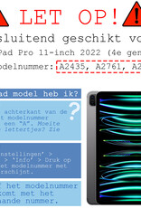BASEY. BASEY. iPad Pro 11 inch (2022) Hoesje Met Apple Pencilhouder En Screenprotector - Lichtblauw