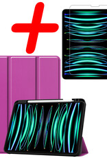 BASEY. BASEY. iPad Pro 11 inch (2022) Hoesje Met Apple Pencilhouder En Screenprotector - Paars