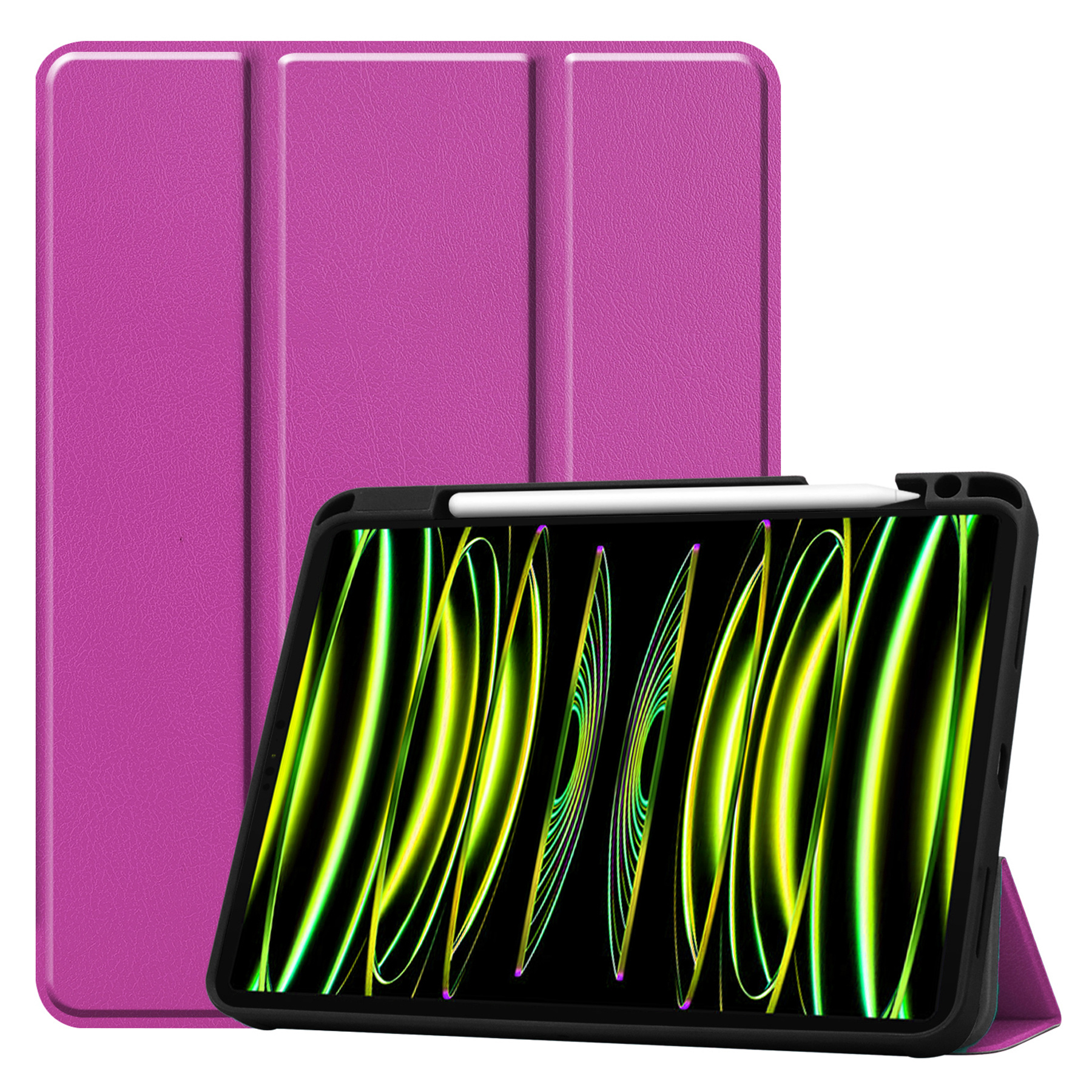 Nomfy Nomfy iPad Pro 11 inch (2021) Hoesje Met Apple Pencilhouder - Paars