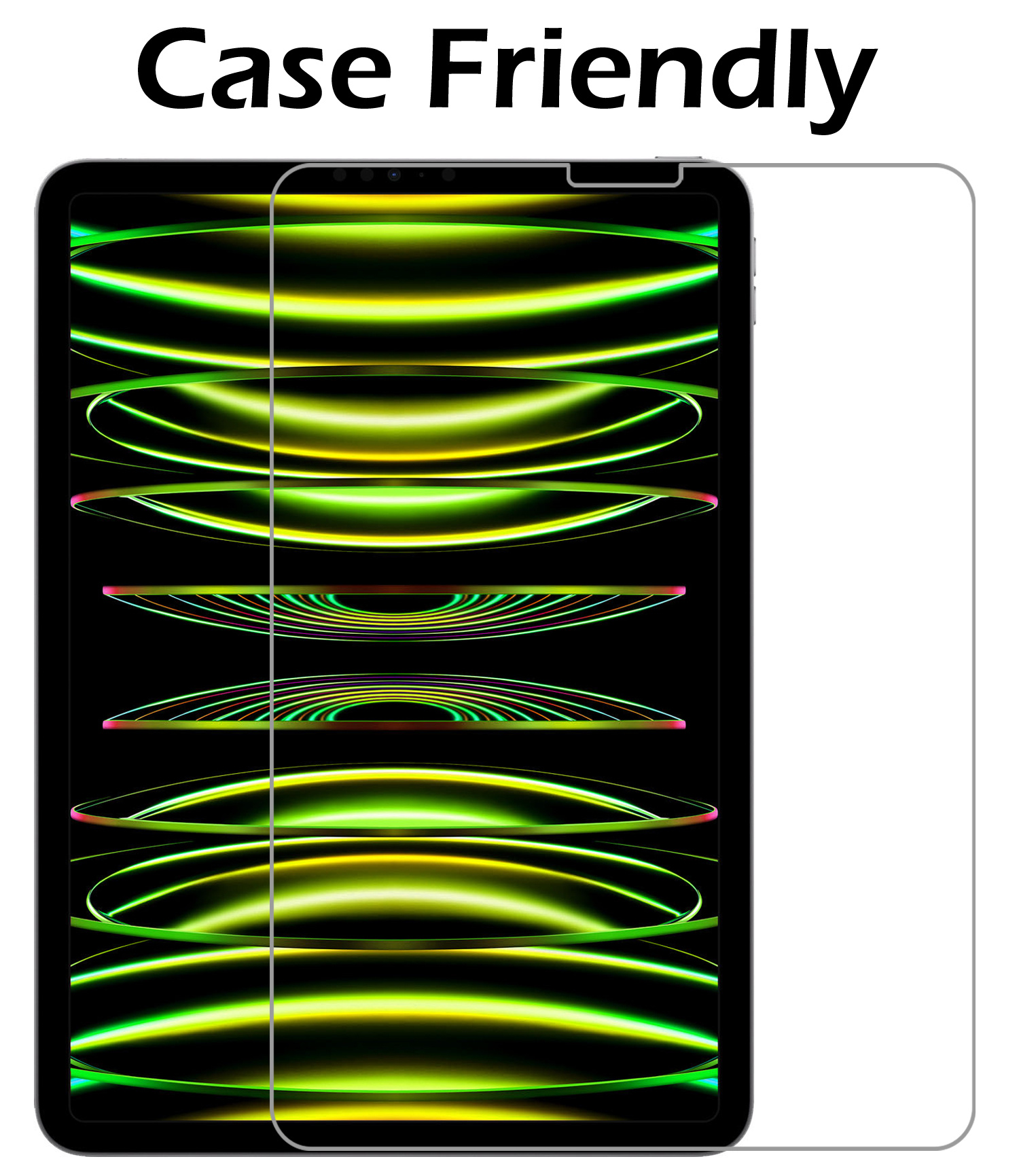Nomfy Nomfy iPad Pro 11 inch (2022) Hoesje Met Screenprotector - Donkerrood