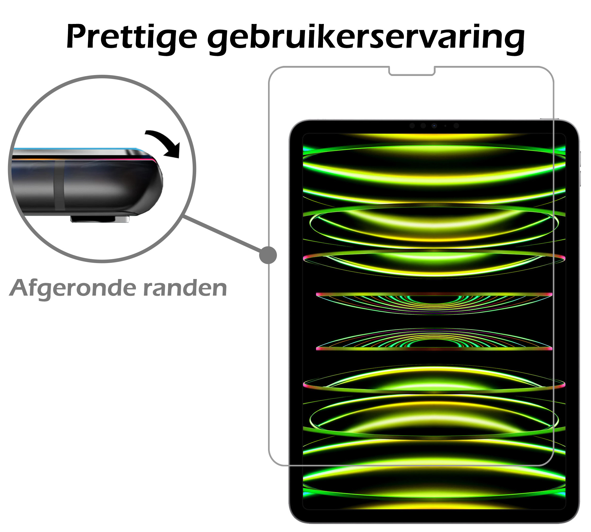Nomfy Nomfy iPad Pro 11 inch (2022) Hoesje Met Screenprotector - Grijs