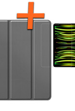 Nomfy Nomfy iPad Pro 11 inch (2022) Hoesje Met Screenprotector - Grijs