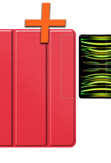Nomfy Nomfy iPad Pro 11 inch (2022) Hoesje Met Screenprotector - Rood