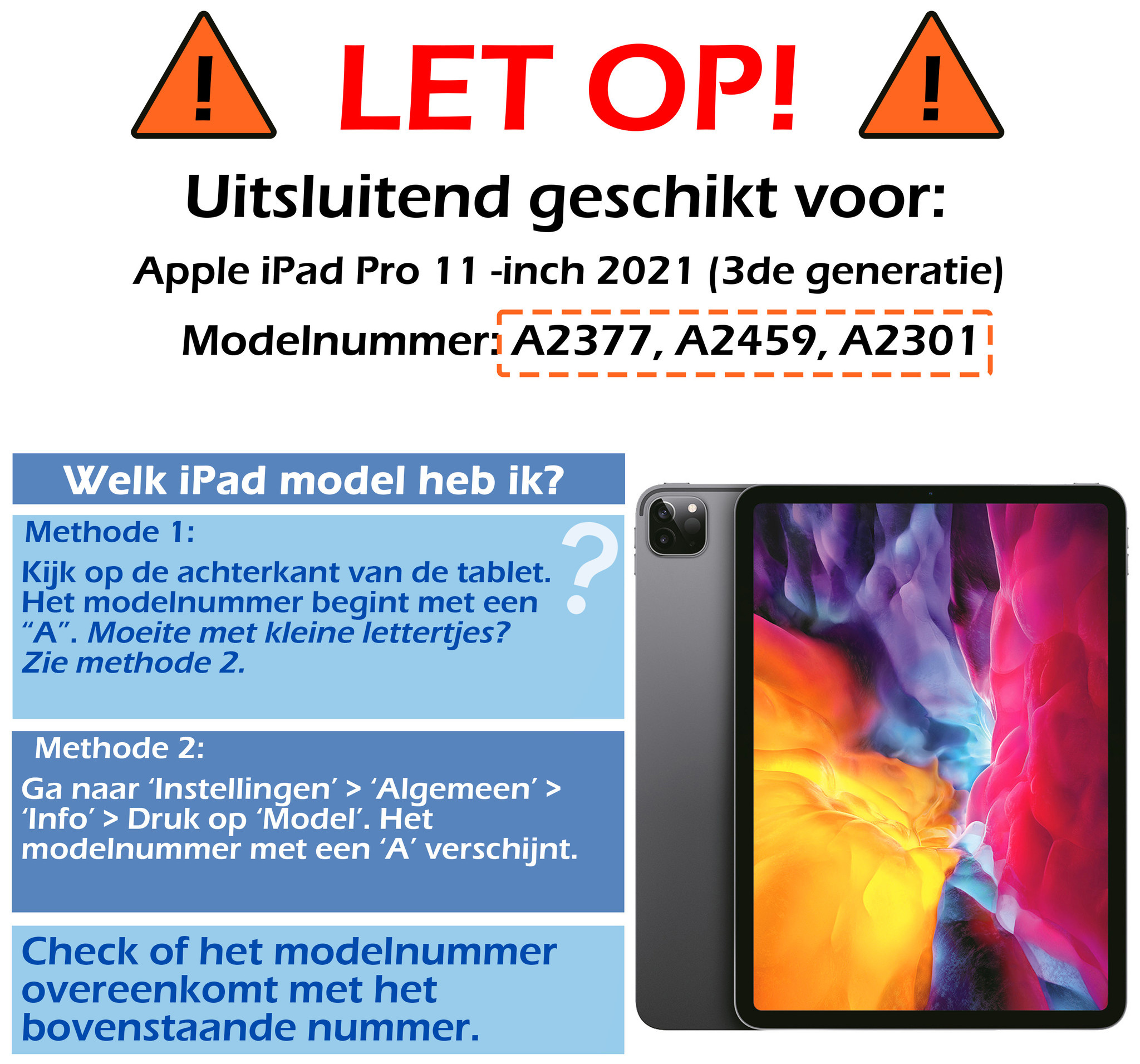 Nomfy Nomfy iPad Pro 11 inch (2021) Kinderhoes Met Screenprotector - Oranje