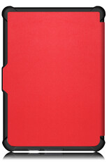 BASEY. Hoes Geschikt voor Kobo Clara HD Hoesje Bookcase Cover Hoes - Hoesje Geschikt voor Kobo Clara HD Hoes Cover Case - Rood